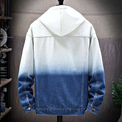 Men's Denim Jacket Loose Jacket Student Clothes Men Silver Sam